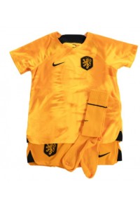 Nederland Babyklær Hjemme Fotballdrakt til barn VM 2022 Korte ermer (+ Korte bukser)